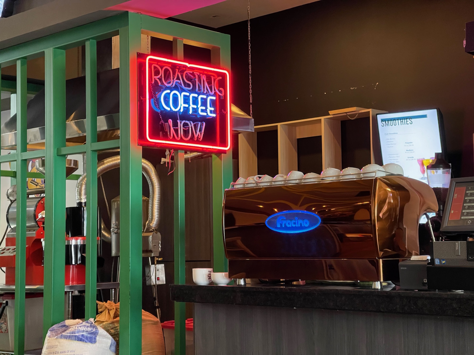 a coffee machine on a counter