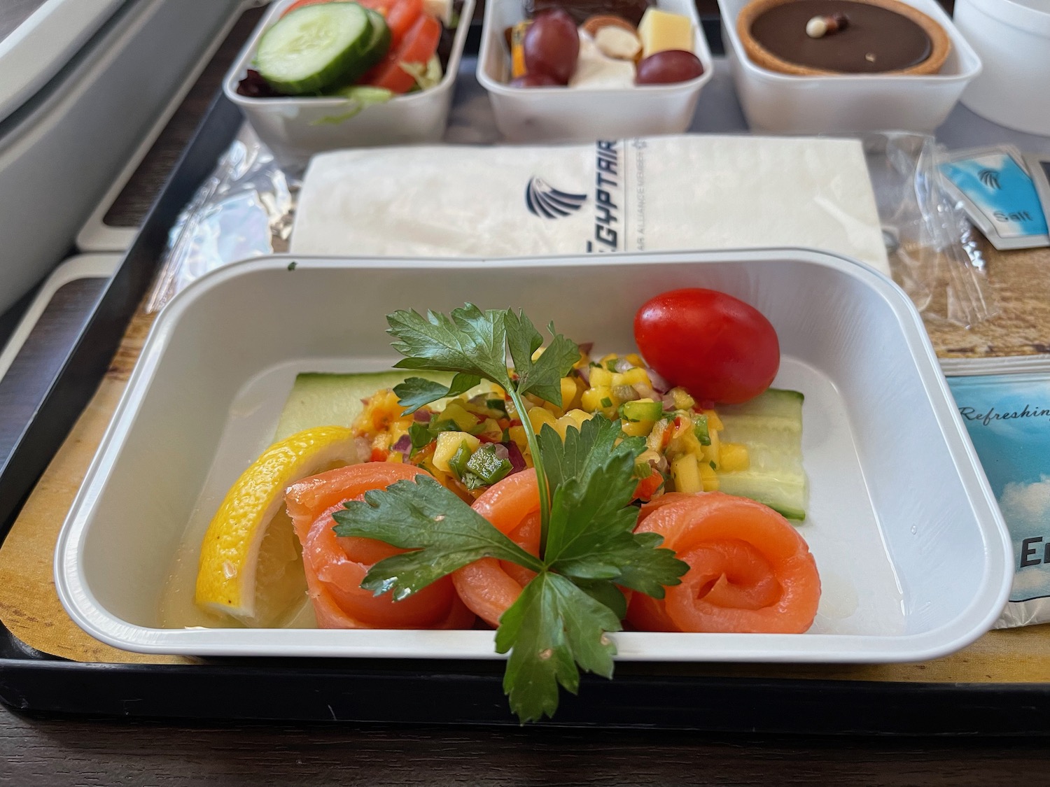 a tray of food on a tray