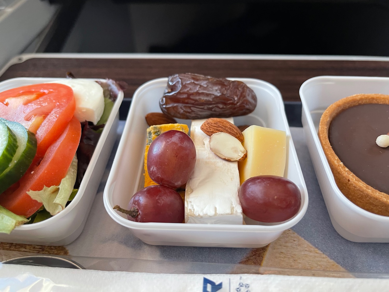 a trays of food on a table