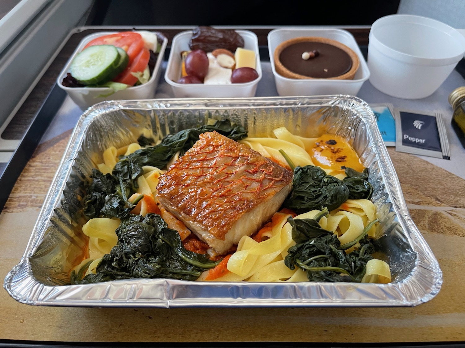 a tray of food on a table