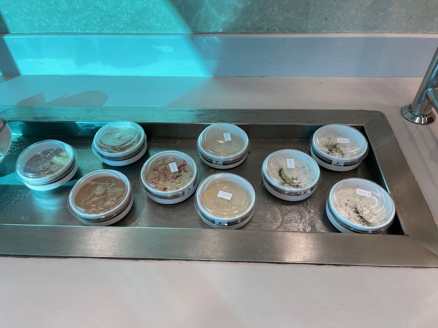 a tray of food on a counter