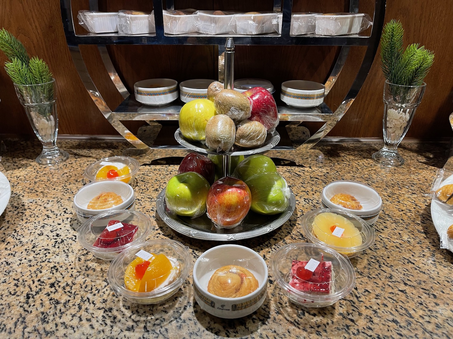 a tray of fruit on a table