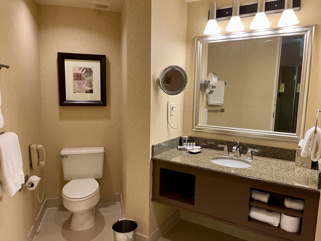 Hyatt Regency Houston West master bathroom