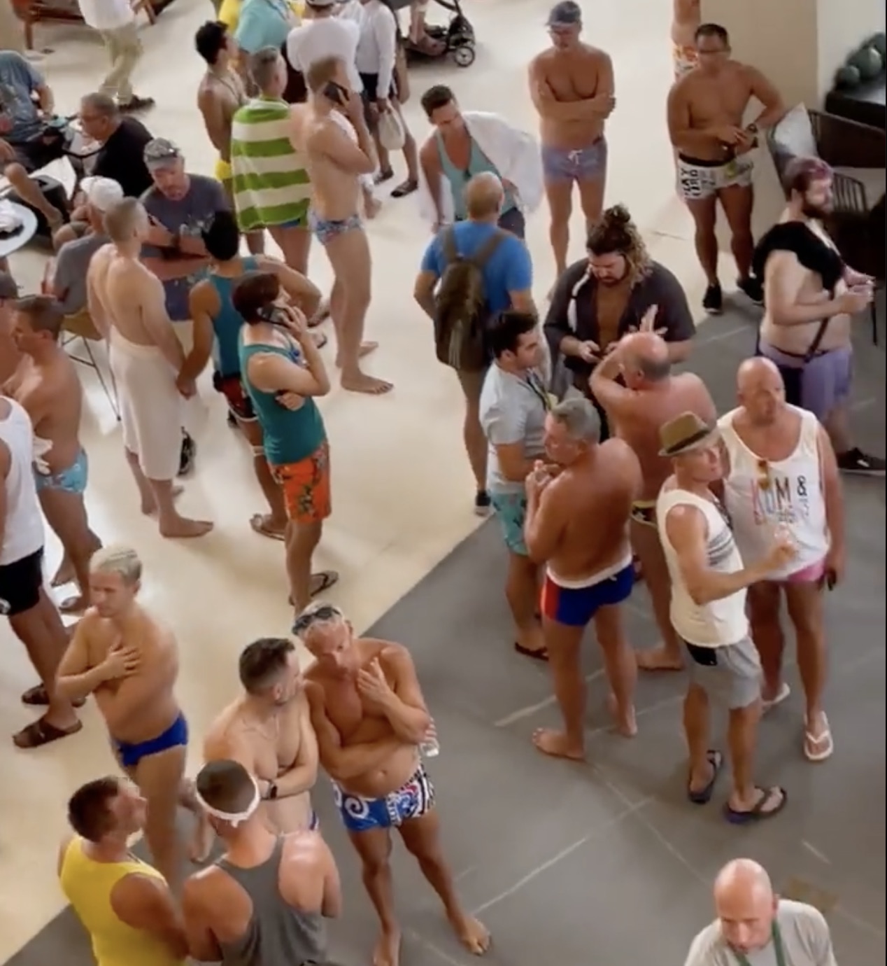 a group of people in swimsuits
