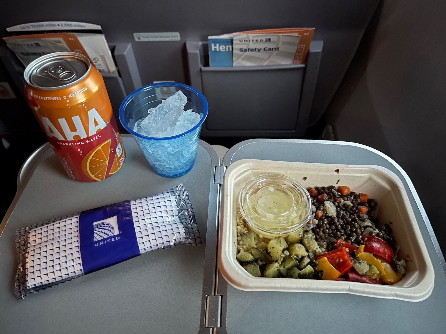 a food and drink on a table