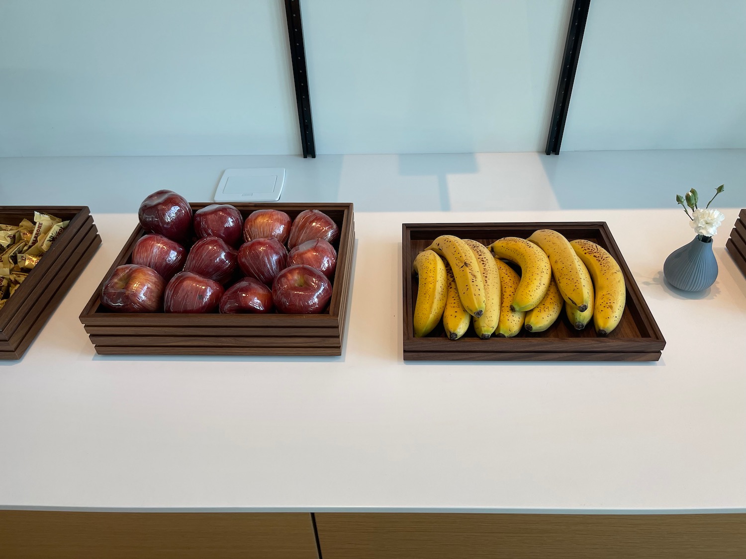 a group of fruit in a wooden box