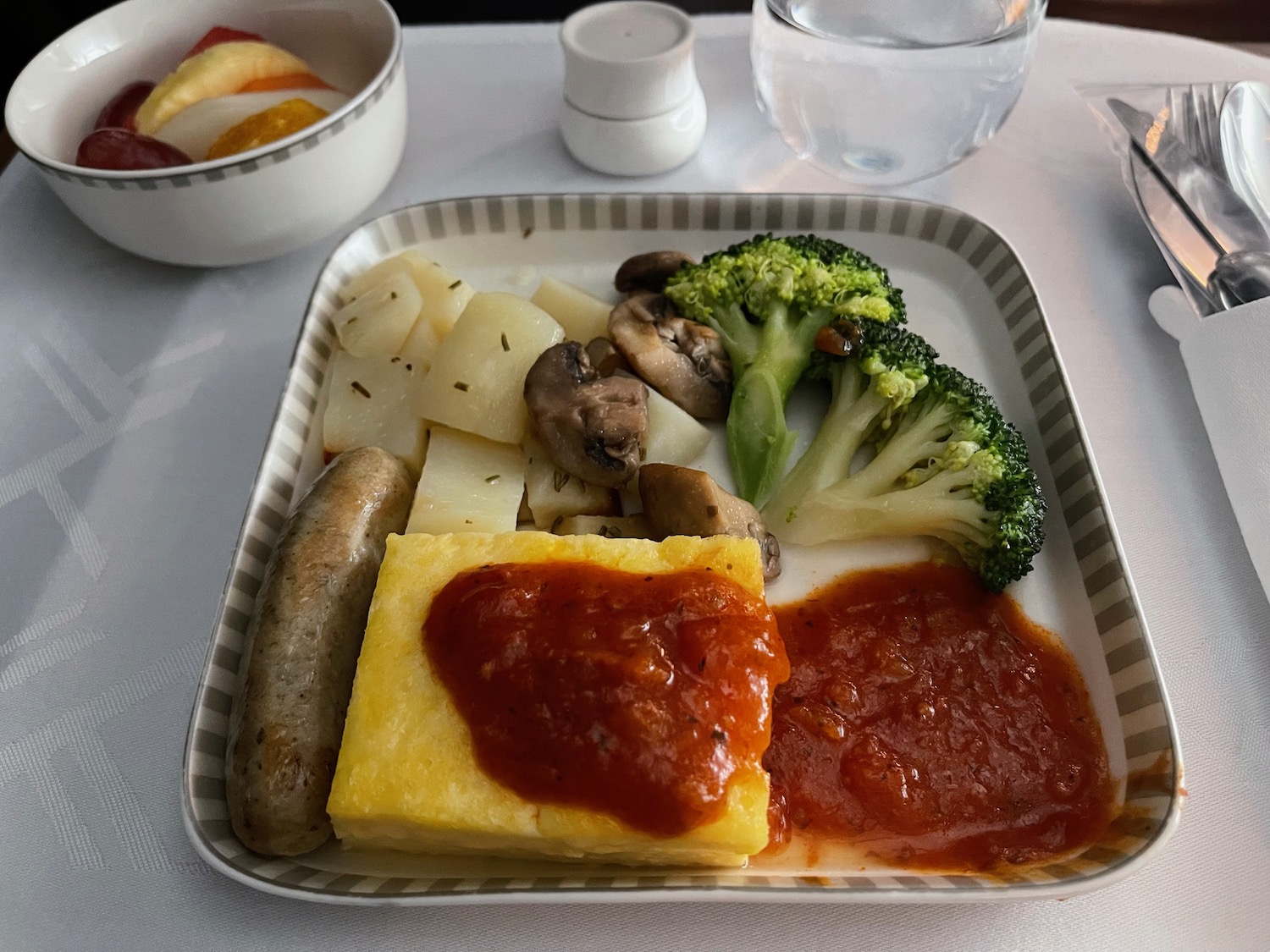 a plate of food on a table