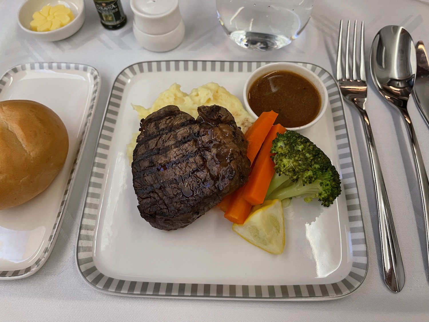 a plate of food on a table