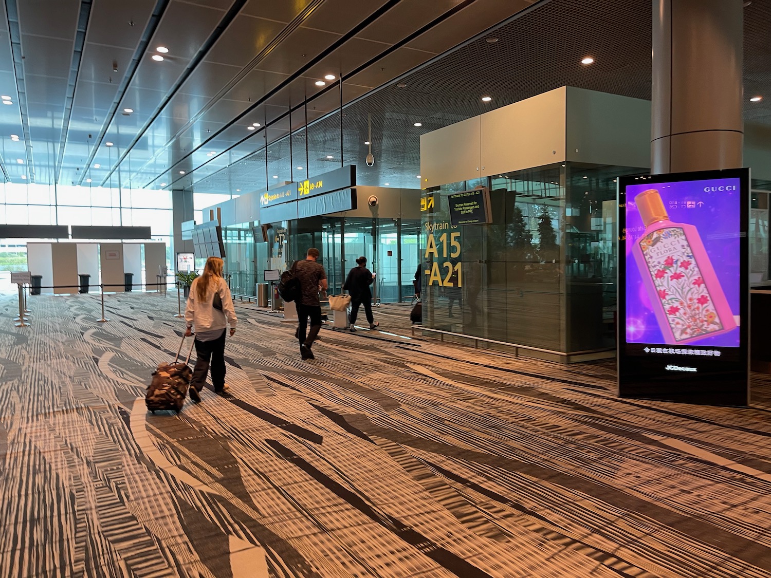 people walking in an airport