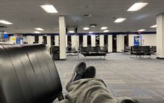 Sleeping Dulles Airport