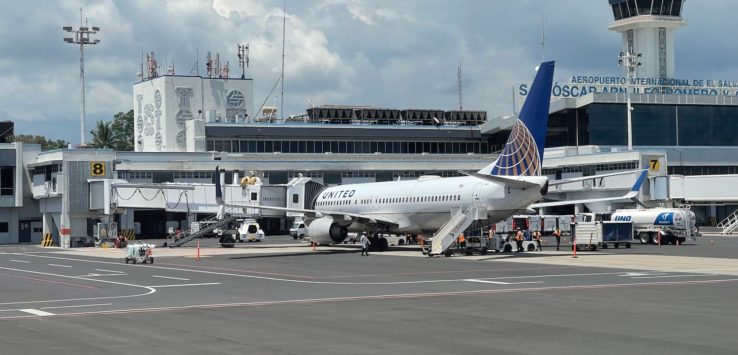 a plane on the runway