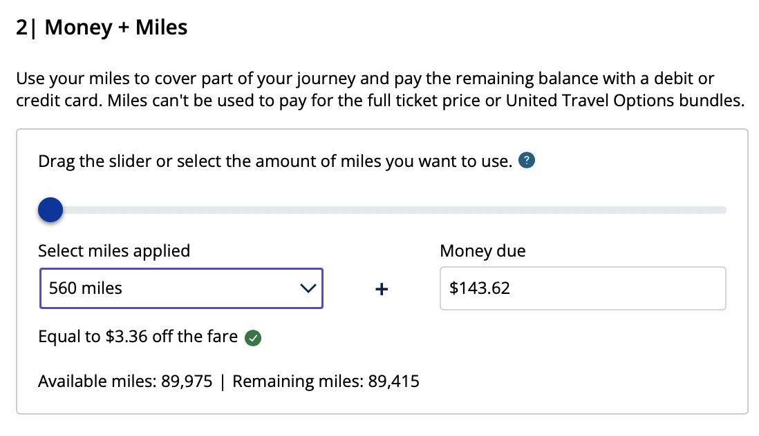 Money + Miles Awards At United Airlines: Good Concept, Bad Value