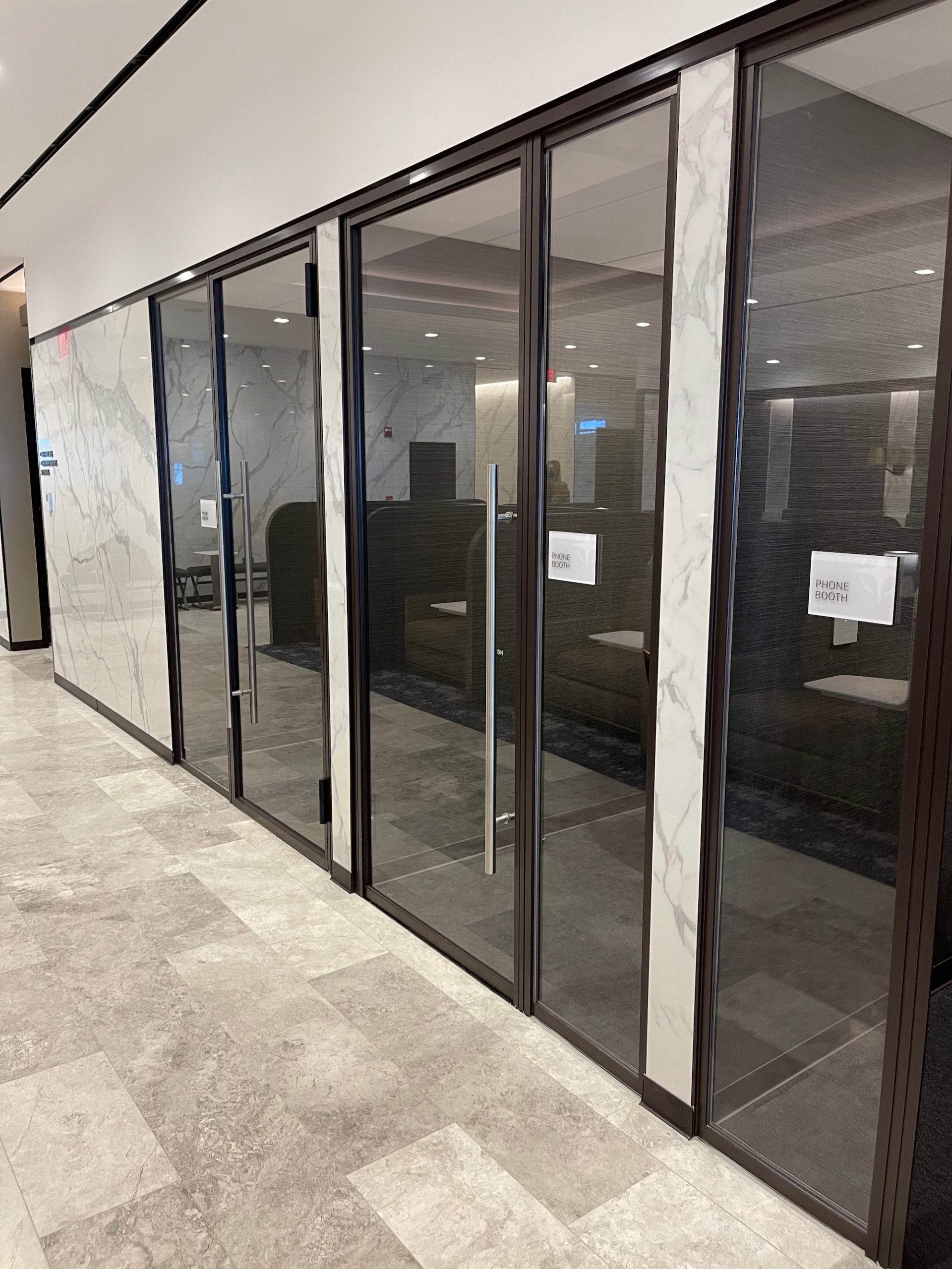 glass doors in a building