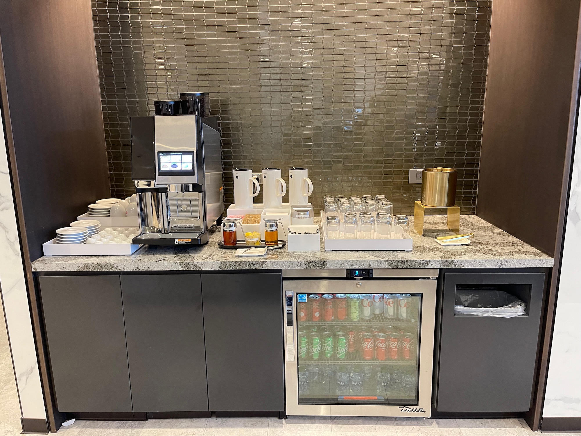 a coffee machine and beverage dispenser