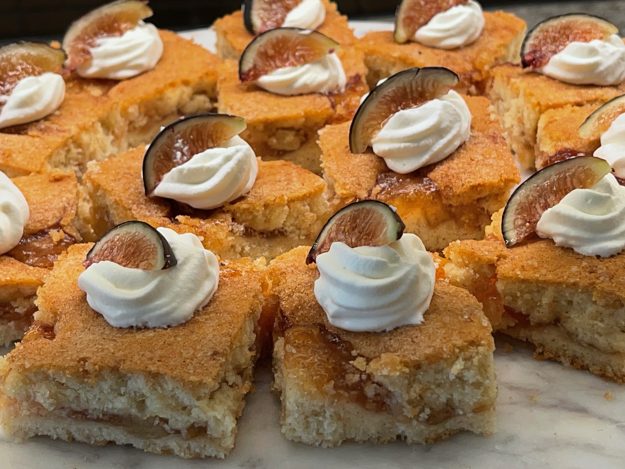 a group of desserts on a plate