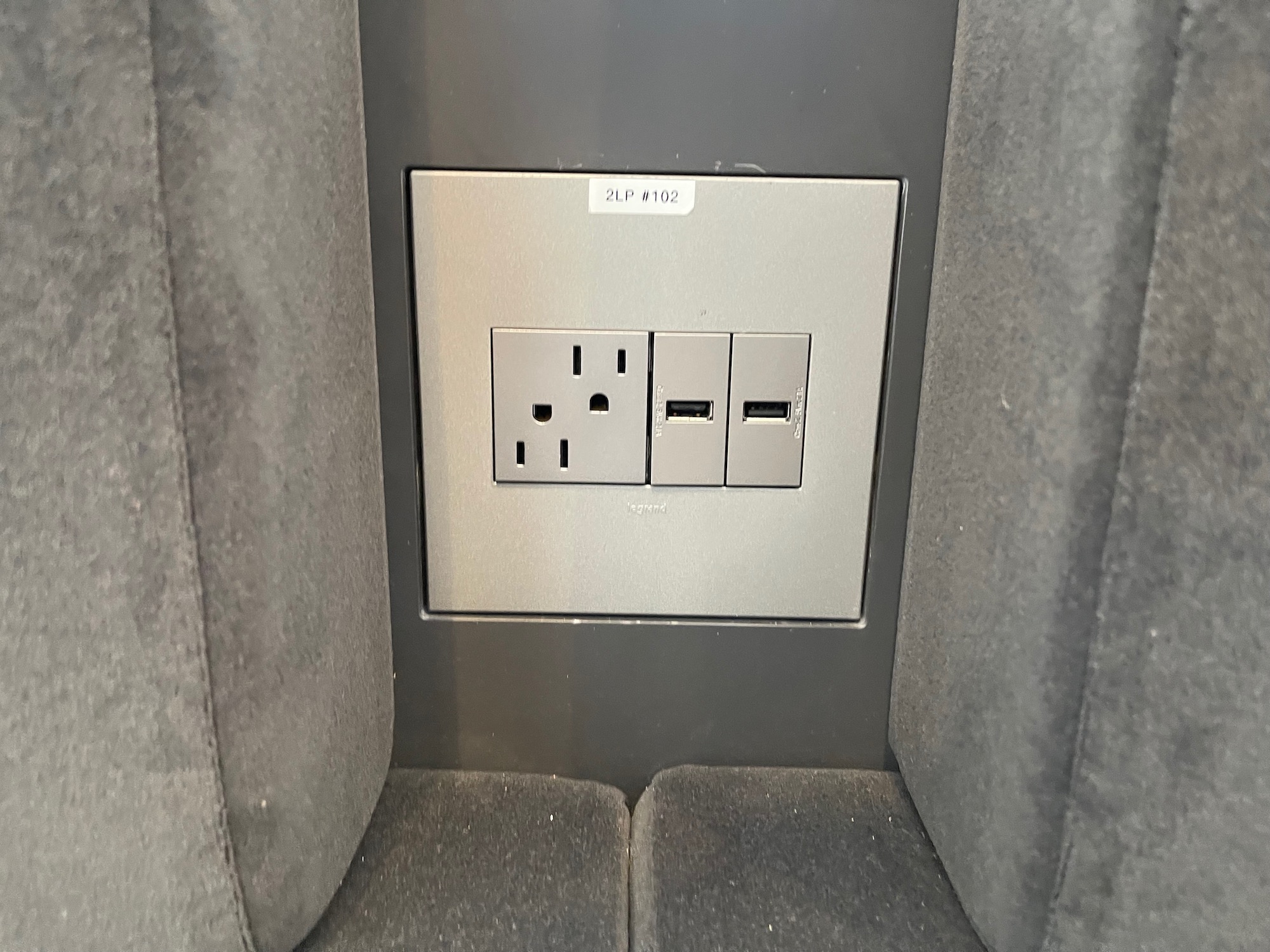 a wall outlet with two usb ports