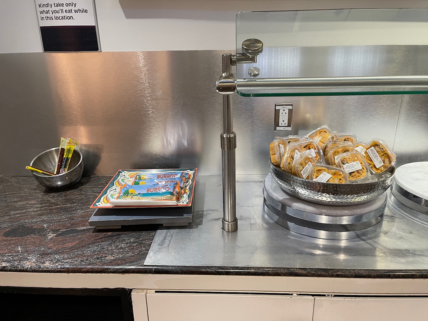 a bowl of food on a counter