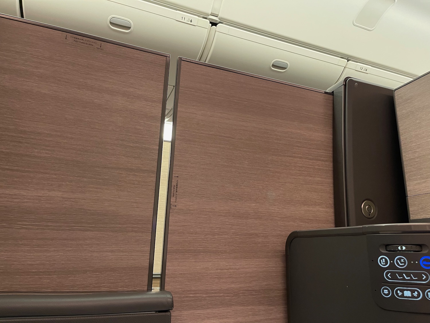 a wooden door on a plane