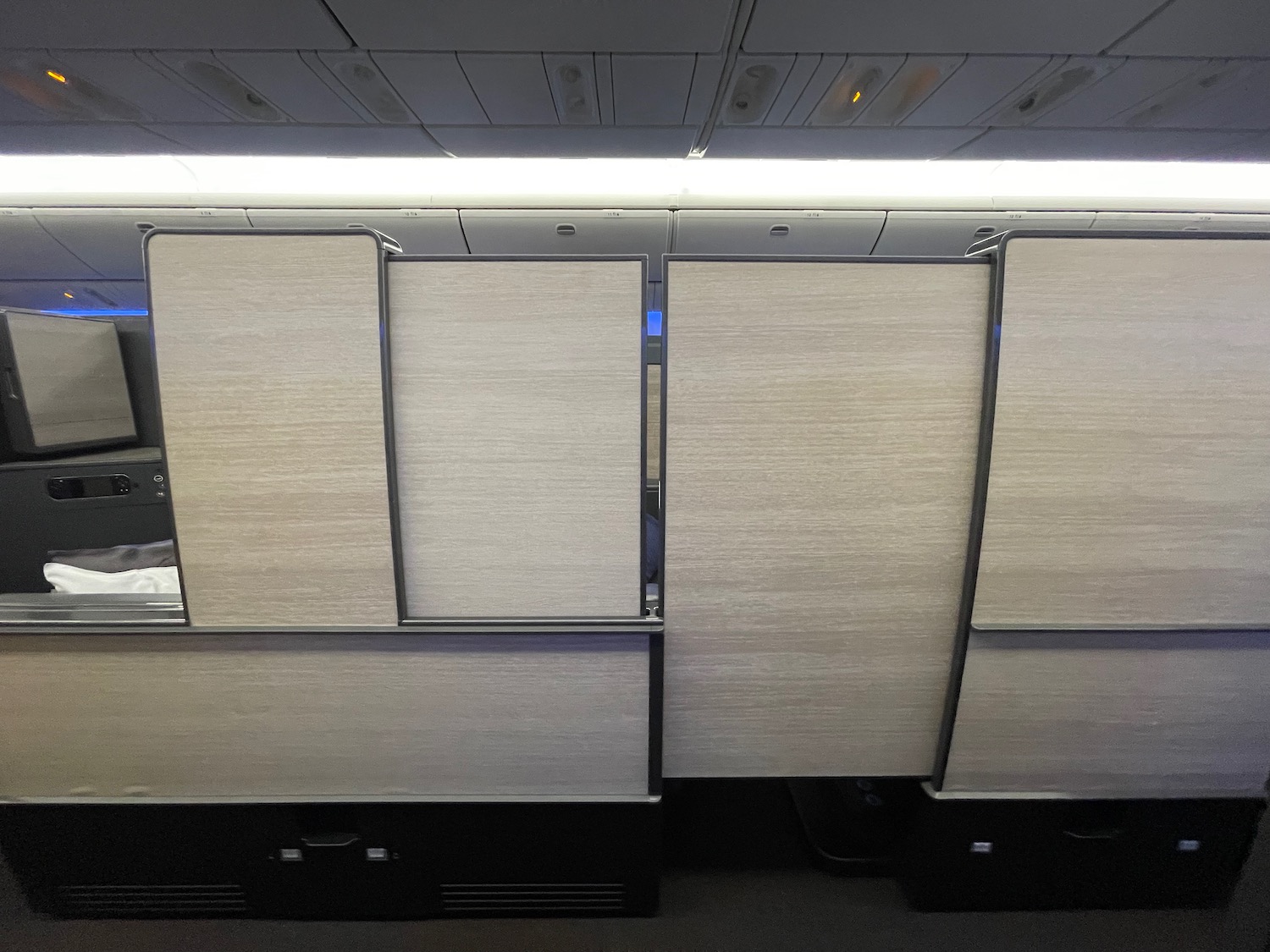 a row of white panels