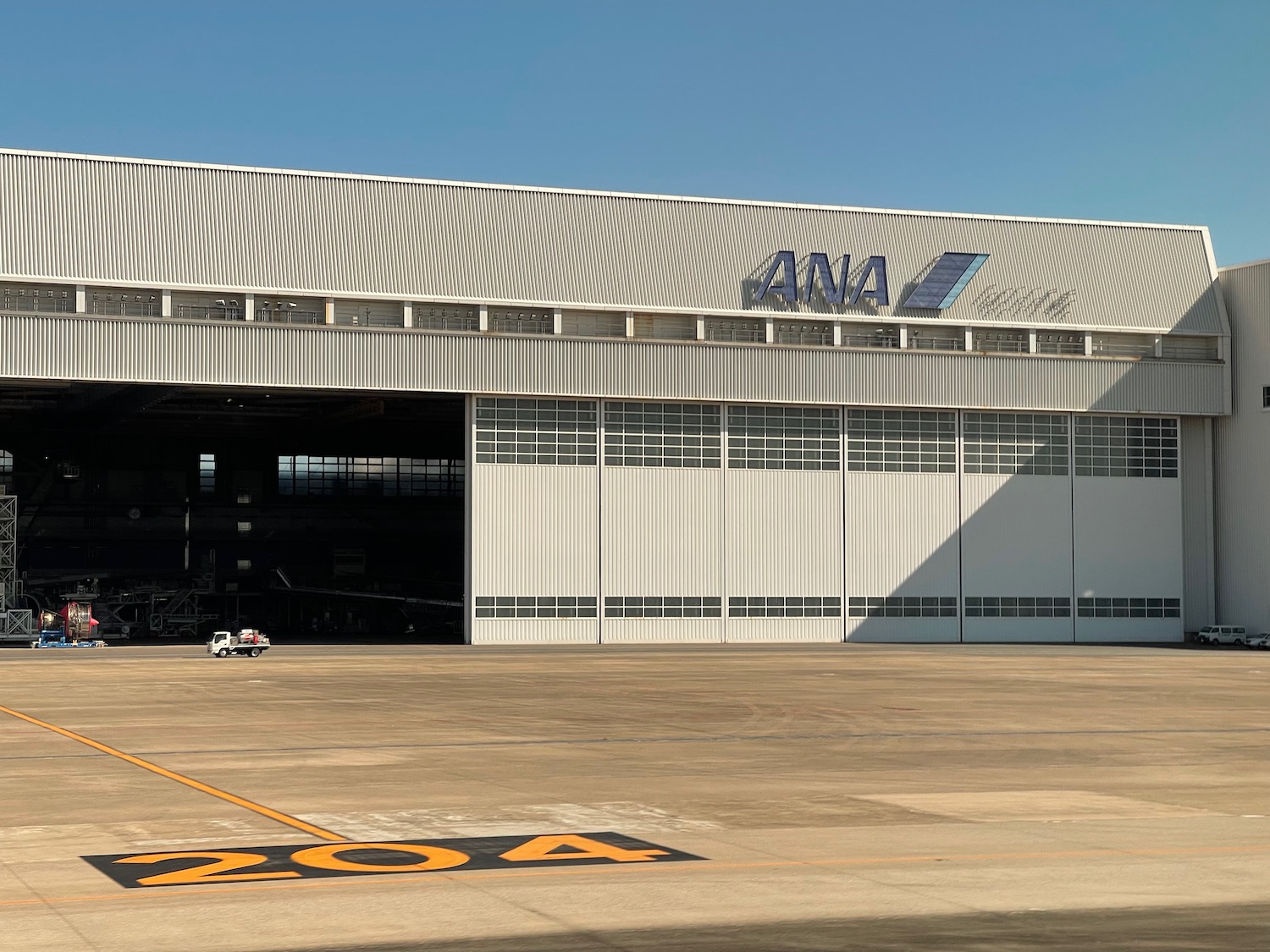 a building with a large hangar