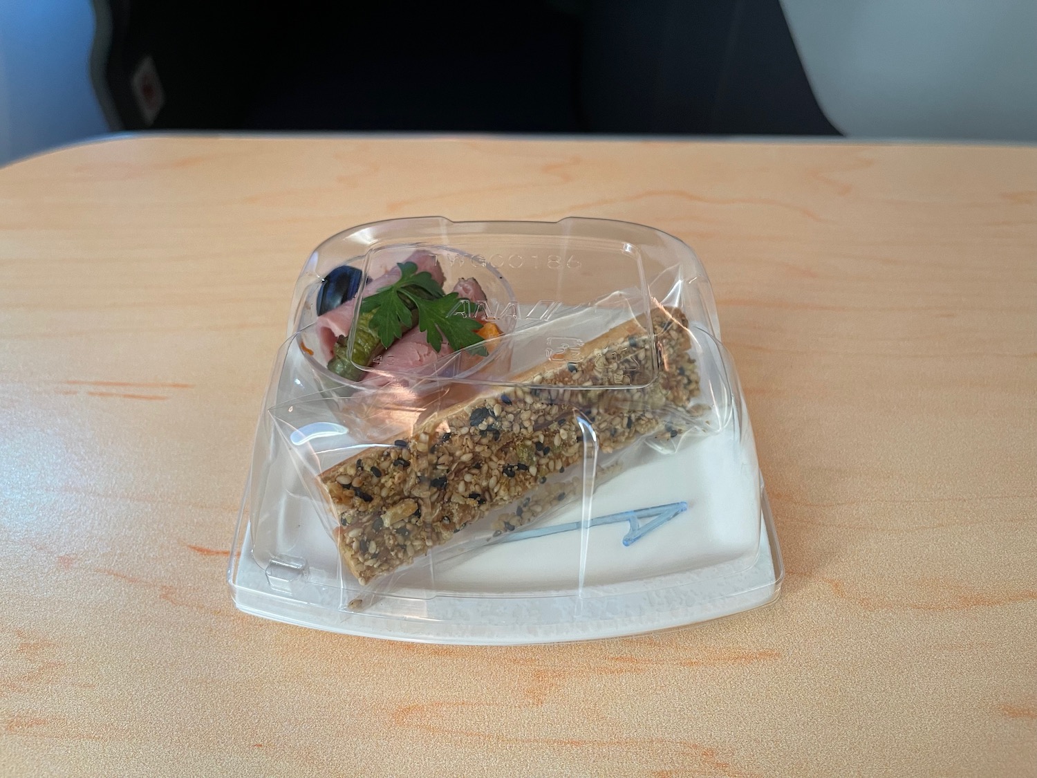 a plastic container with food in it