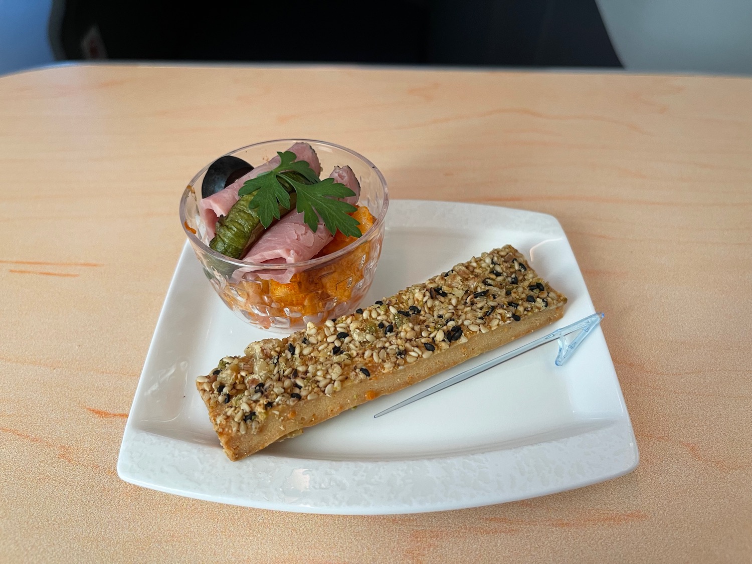 a plate of food on a table