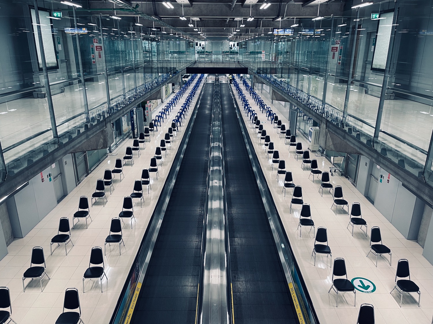 an empty airport terminal