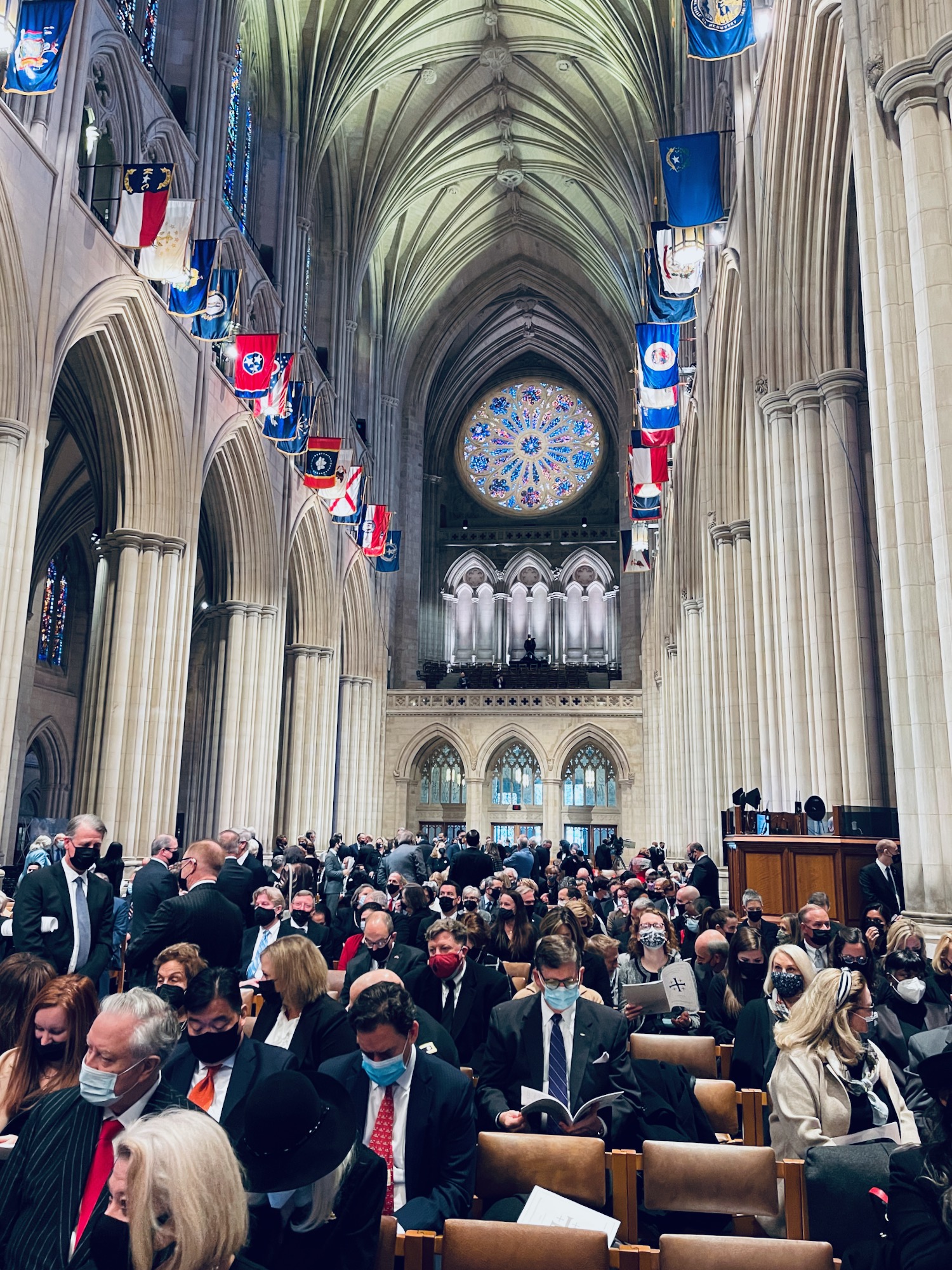 a large group of people in a church