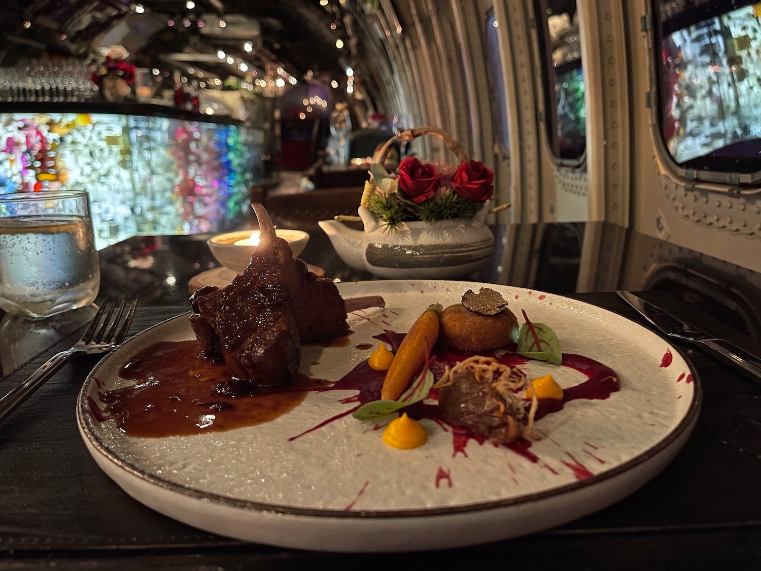 a plate of food on a table