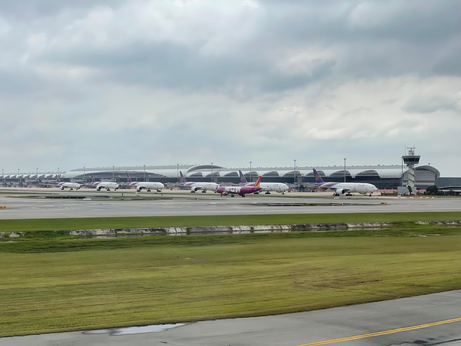 airplanes on a runway