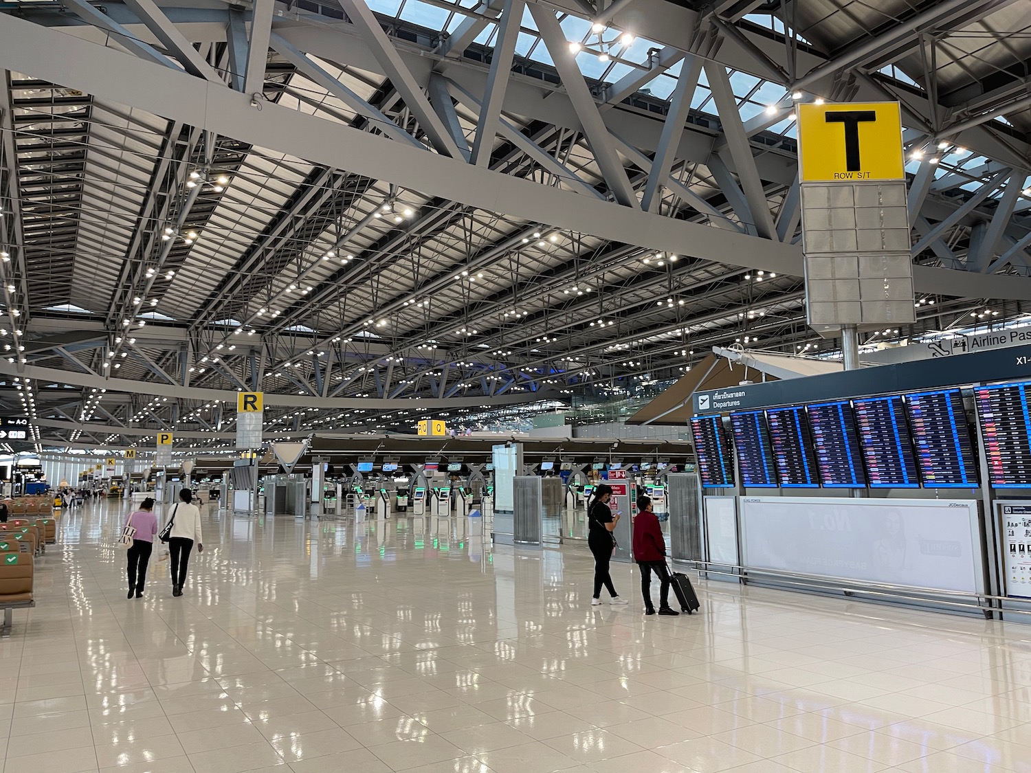 people in an airport terminal