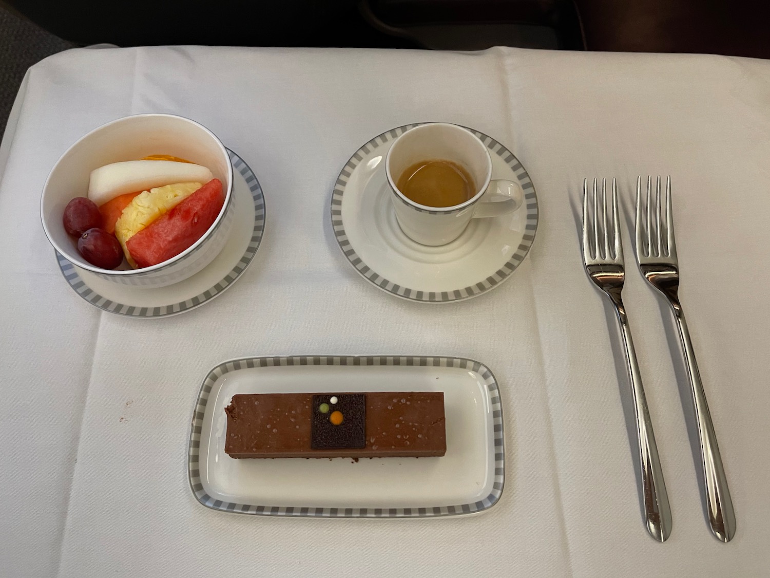 a plate of food and a cup of coffee on a table