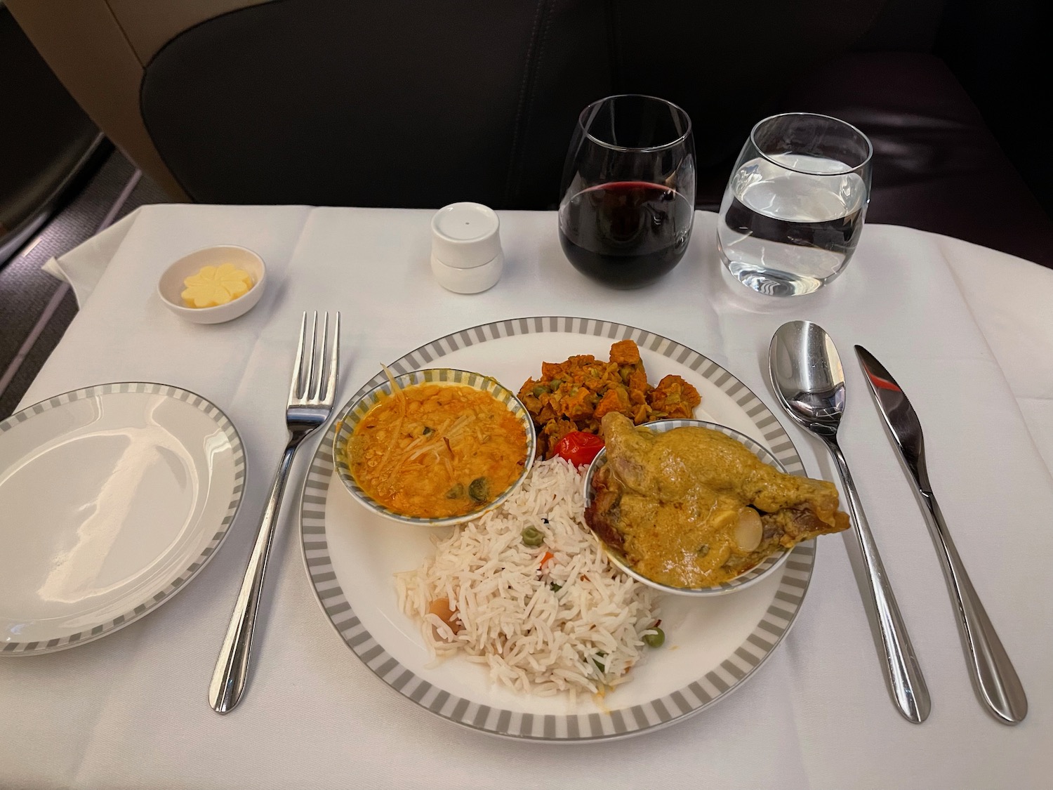 a plate of food on a table