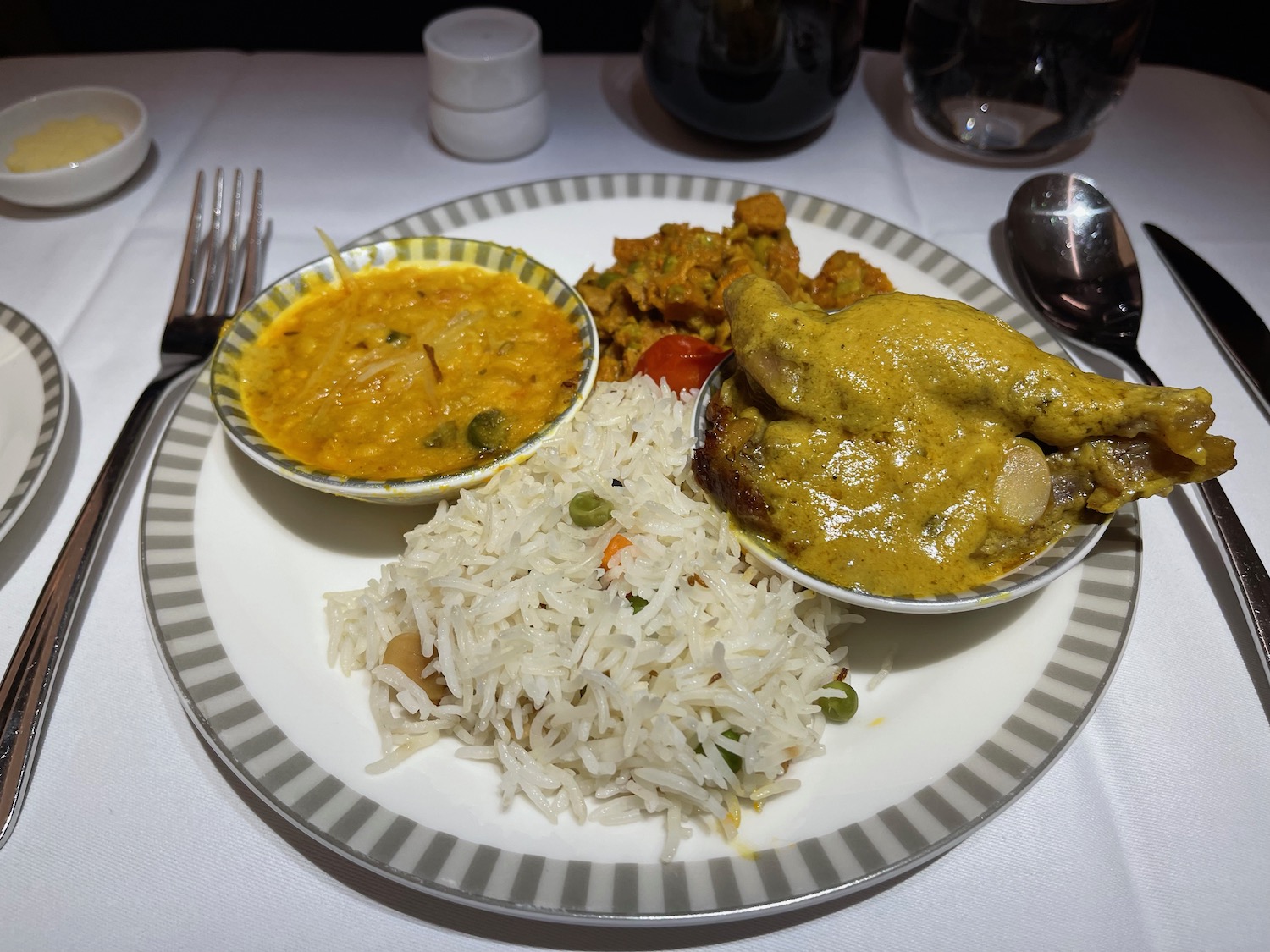 a plate of food on a table