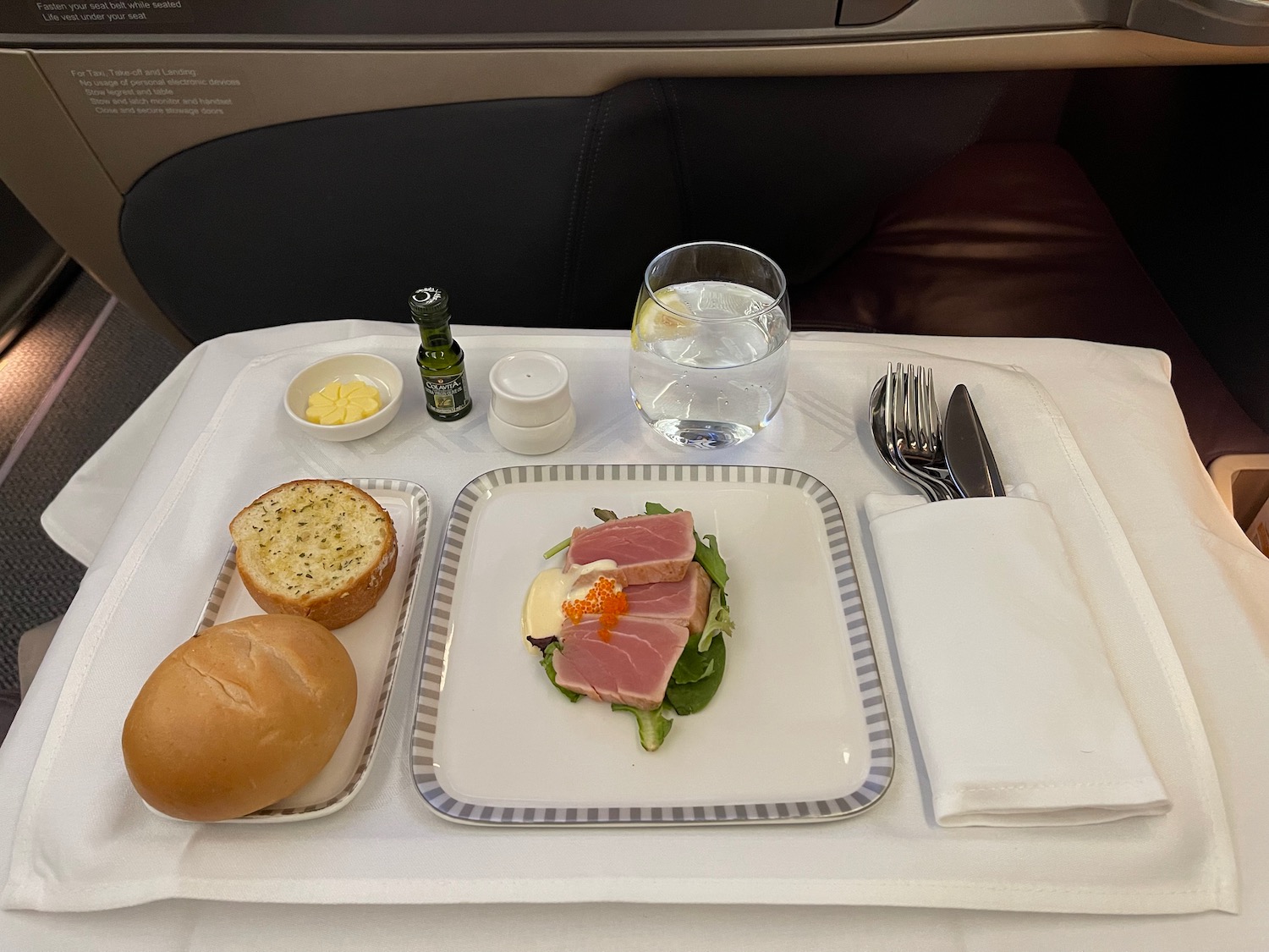 food on a tray on a table