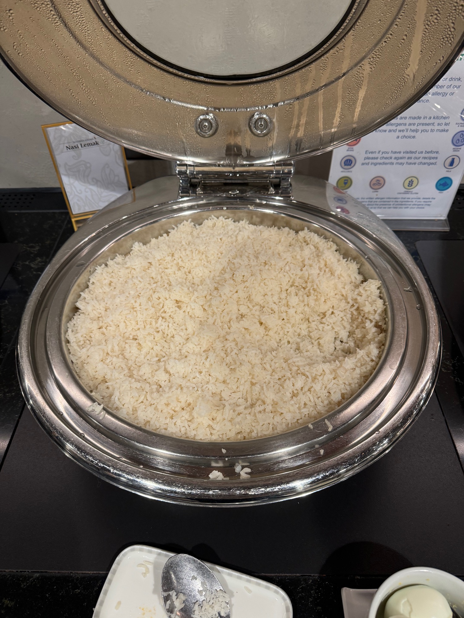 a bowl of rice in a container