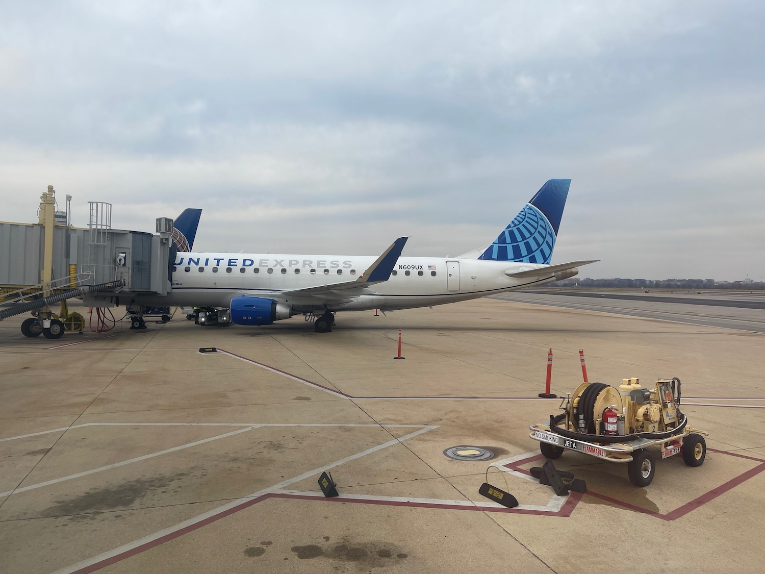 a plane on the runway