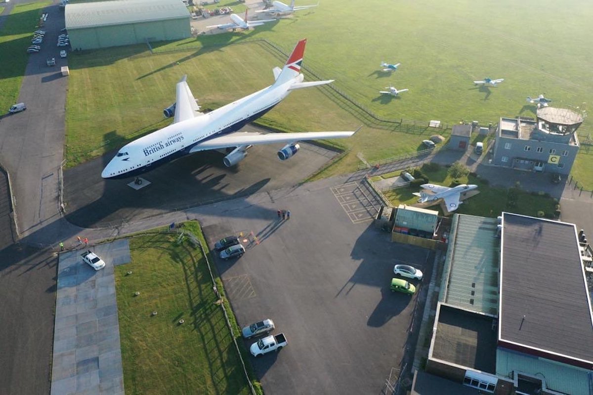 an airplane on the runway