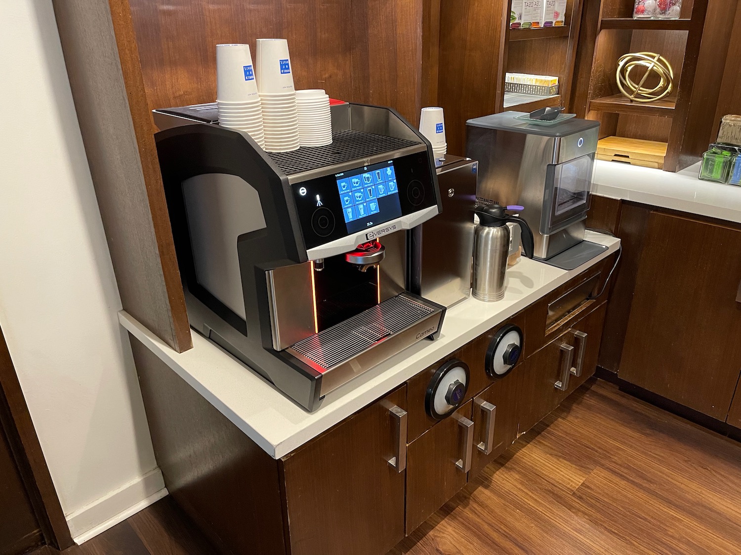 a coffee machine on a counter