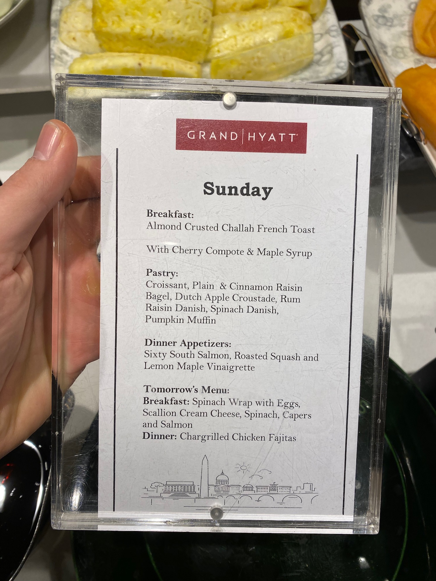 a hand holding a menu