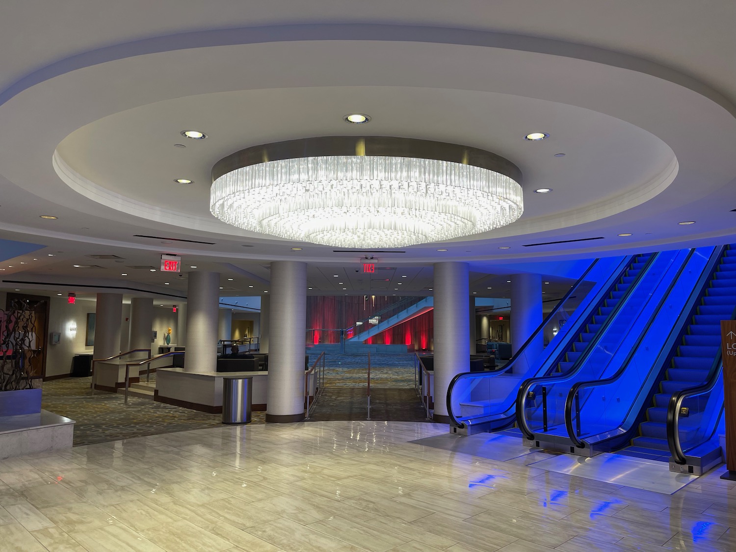 a escalator in a building