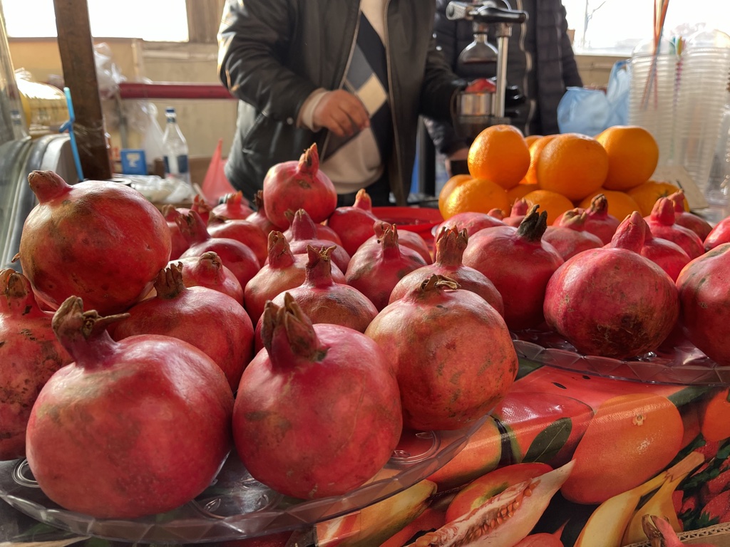 Gumi Market Yerevan Armenia pomegranate