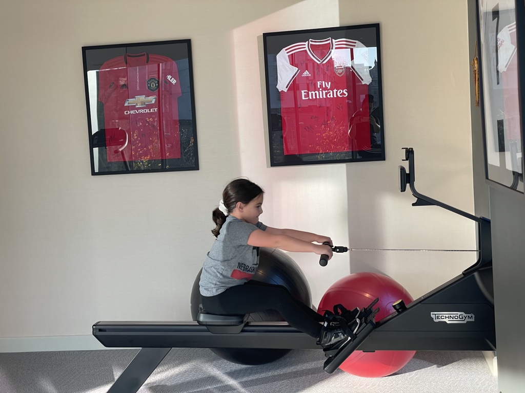 Hyatt House Manchester rowing machine fitness center