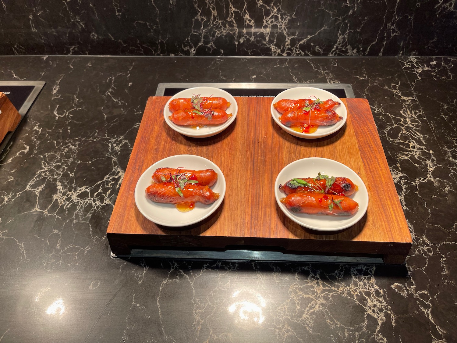 a tray of food on a counter