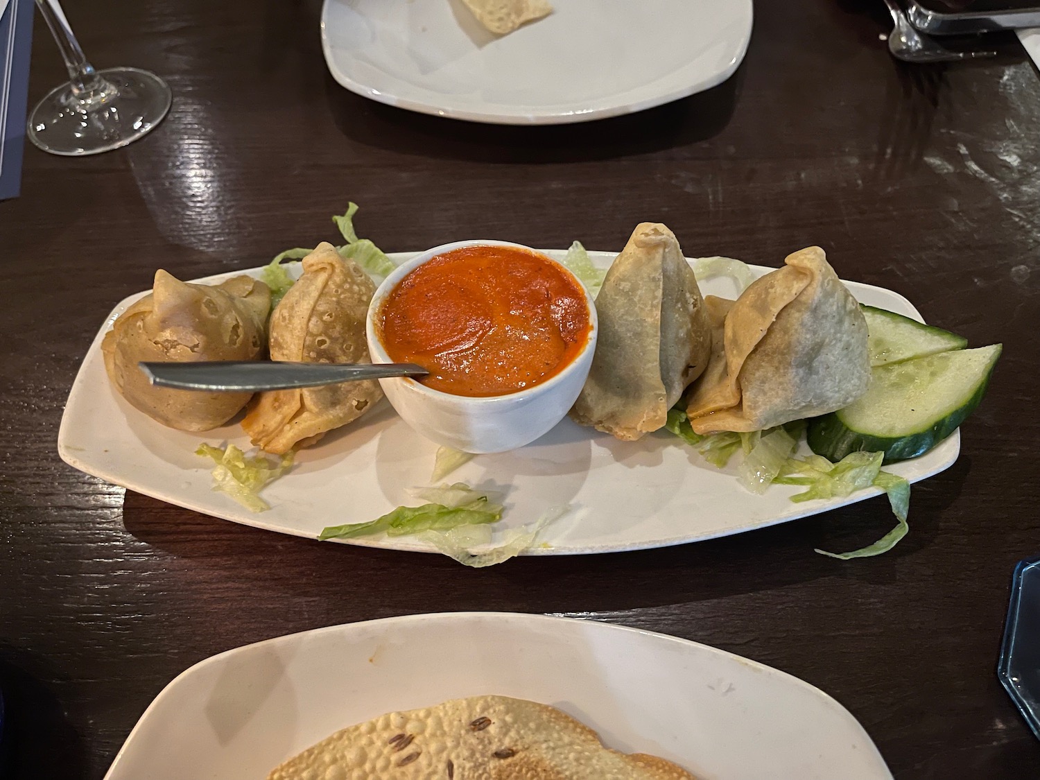 a plate of food on a table