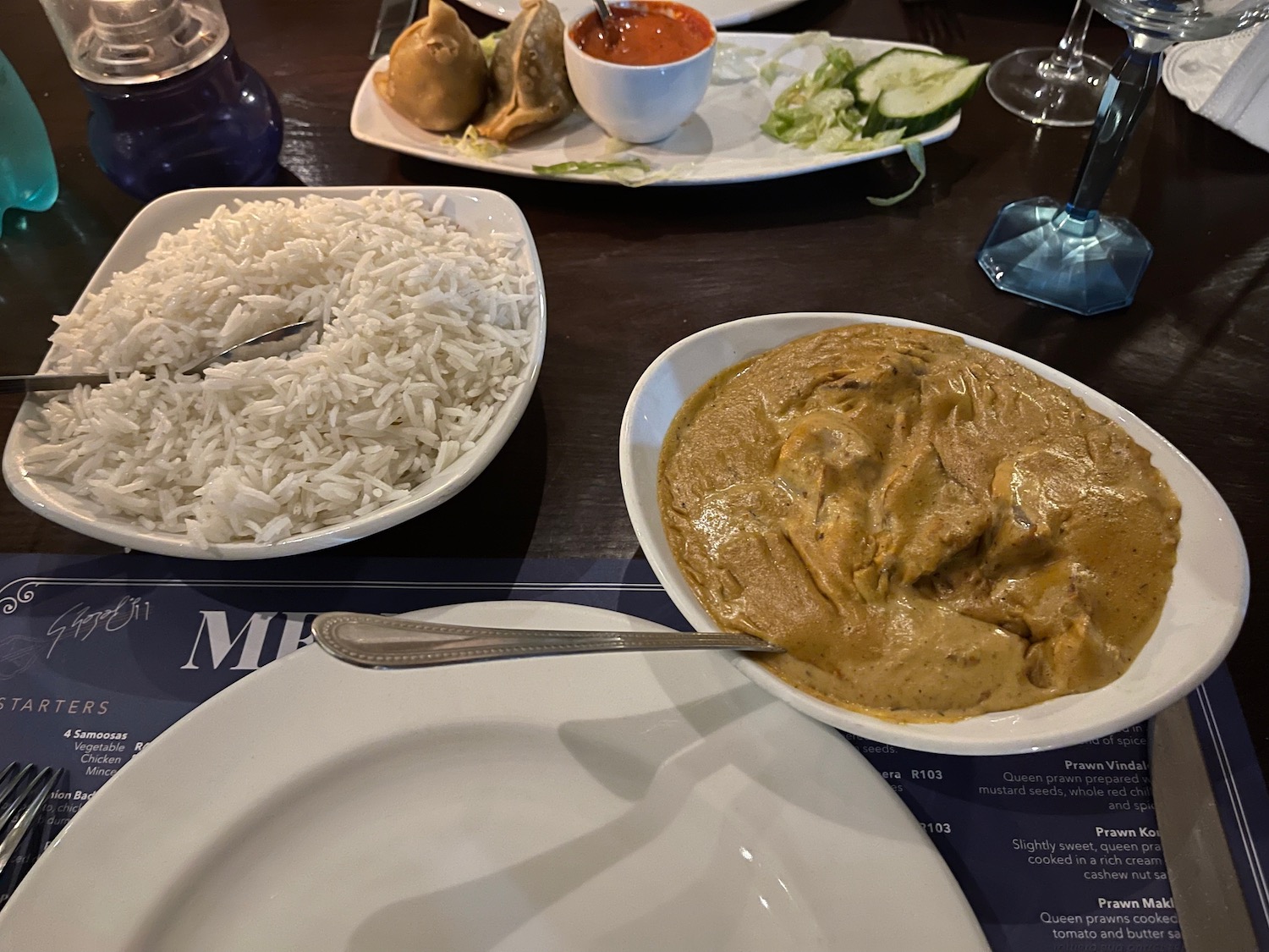 a plate of food on a table