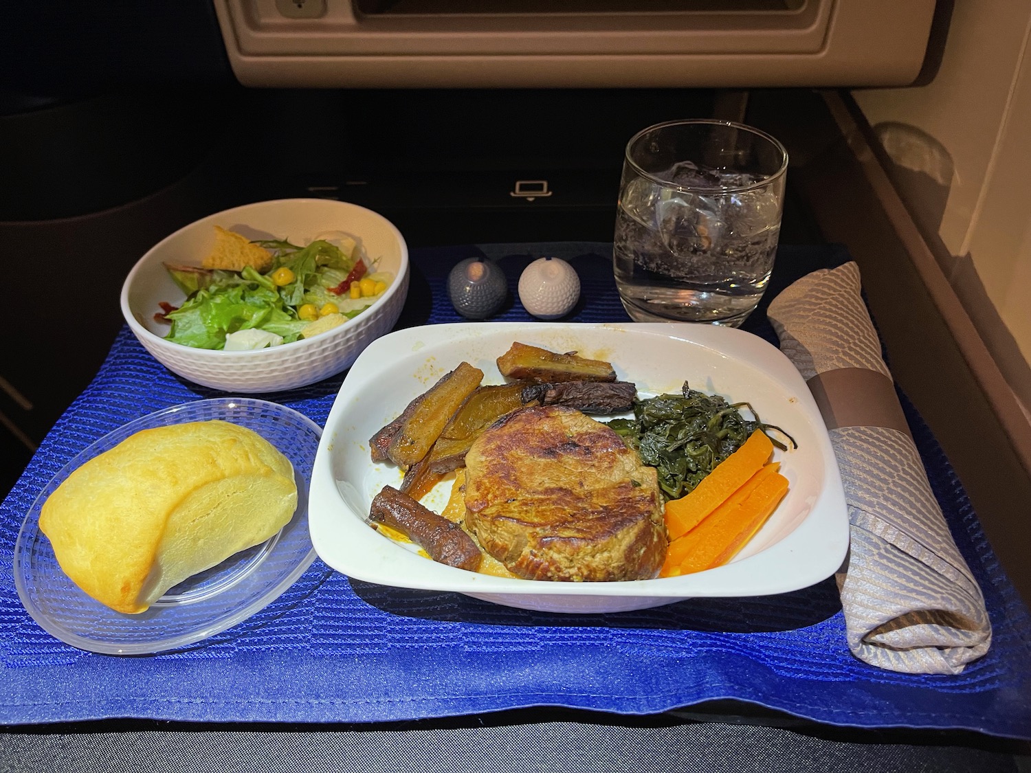 food on a tray on a table