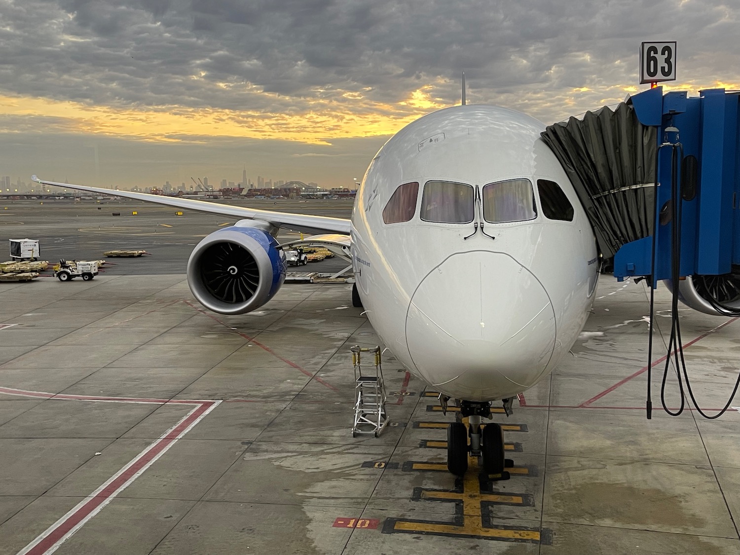 a plane on the runway