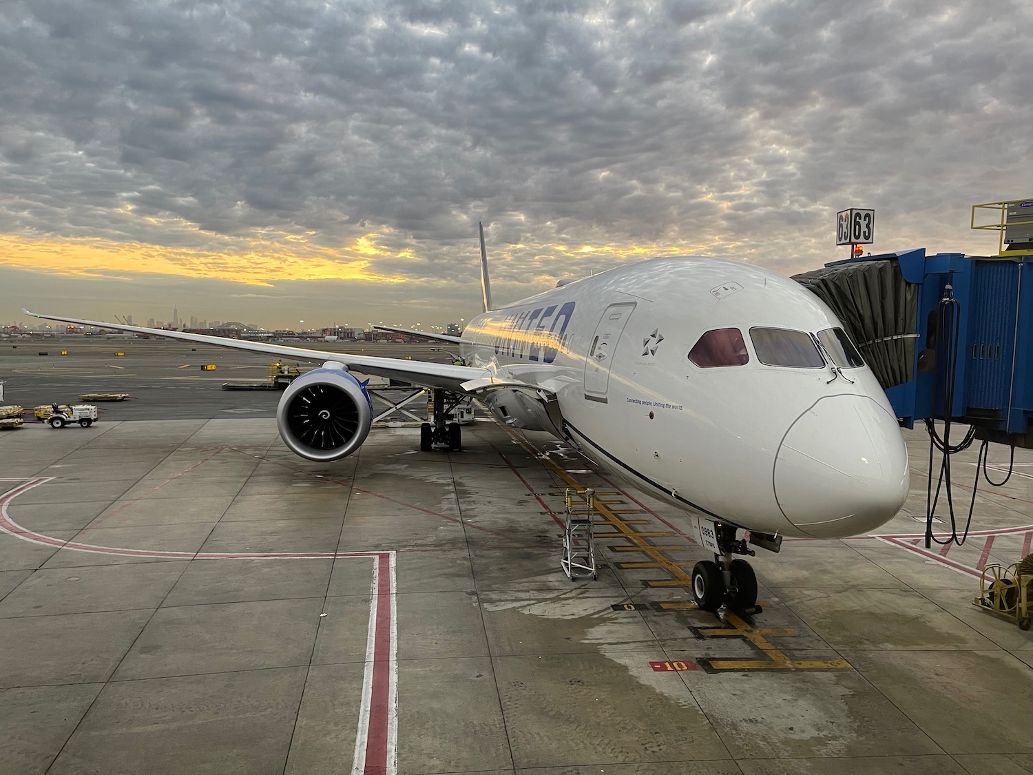 a plane on the runway