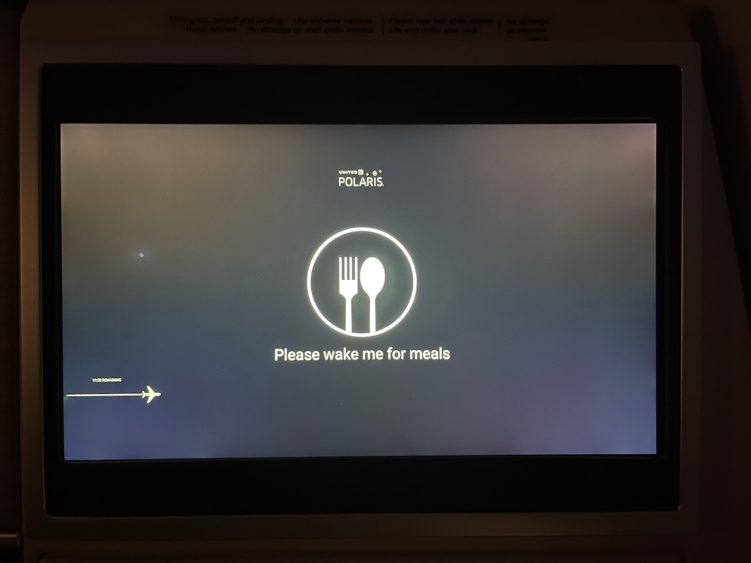 a screen with a picture of a spoon and fork